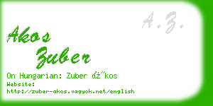 akos zuber business card